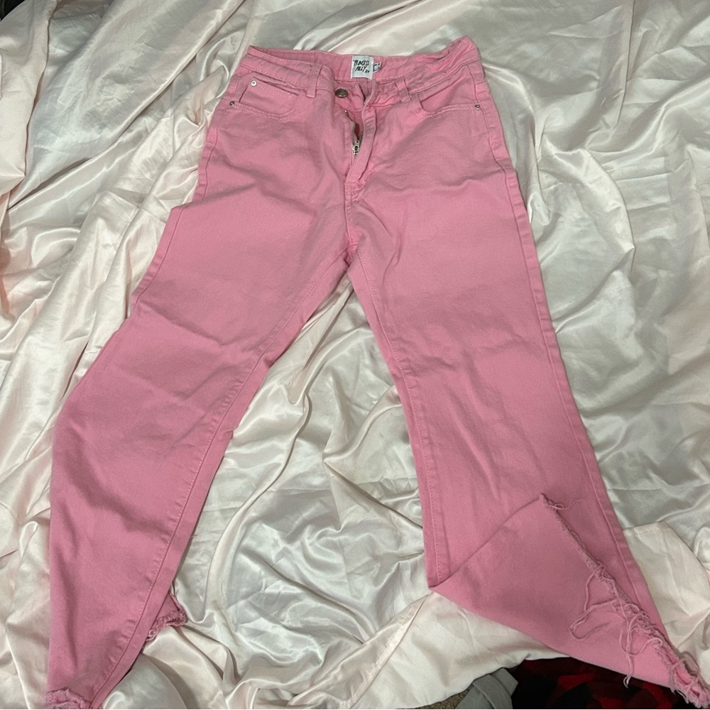 Princess Polly Pink Straight Leg Jeans